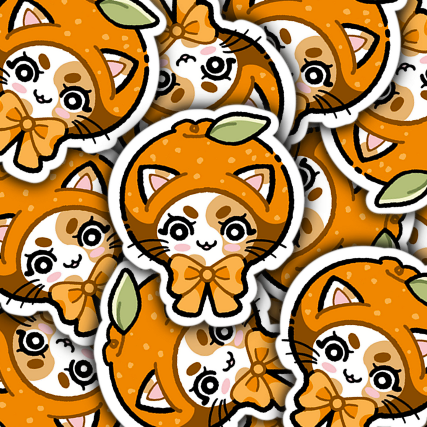 Orange Kitty Sticker