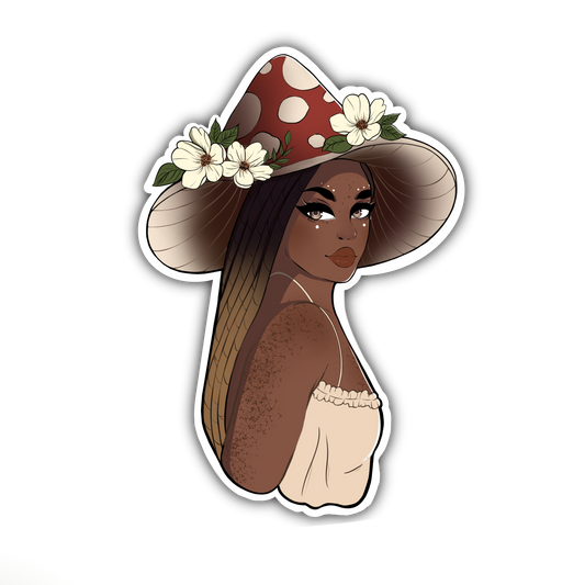 Mushroom Witch Sticker