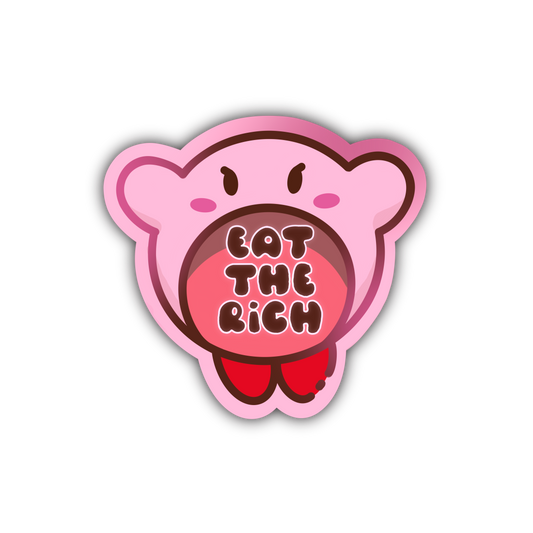 Eat The Rich Kirby Sticker