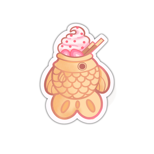 Taiyaki Strawberry Fish Sticker