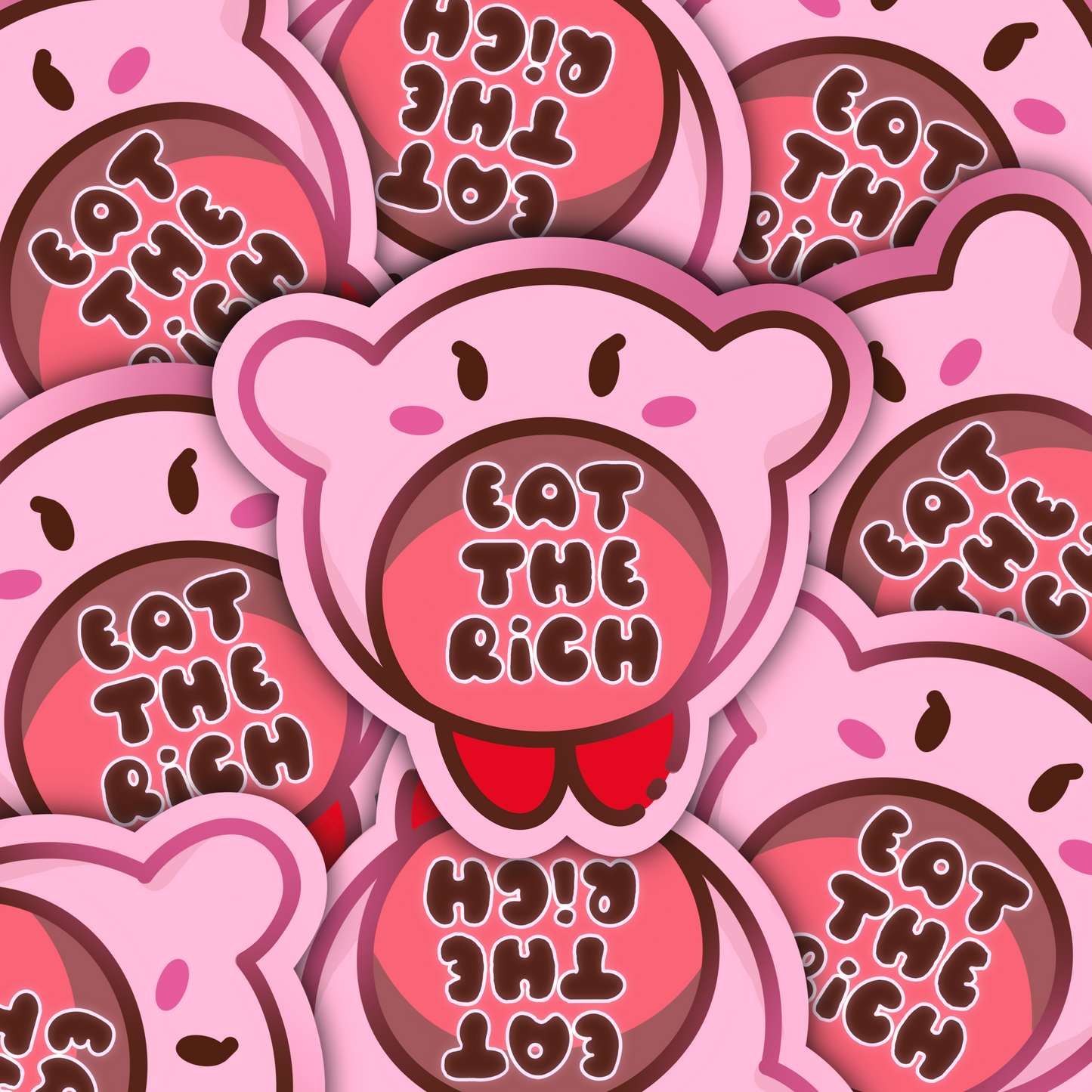 Eat The Rich Kirby Sticker