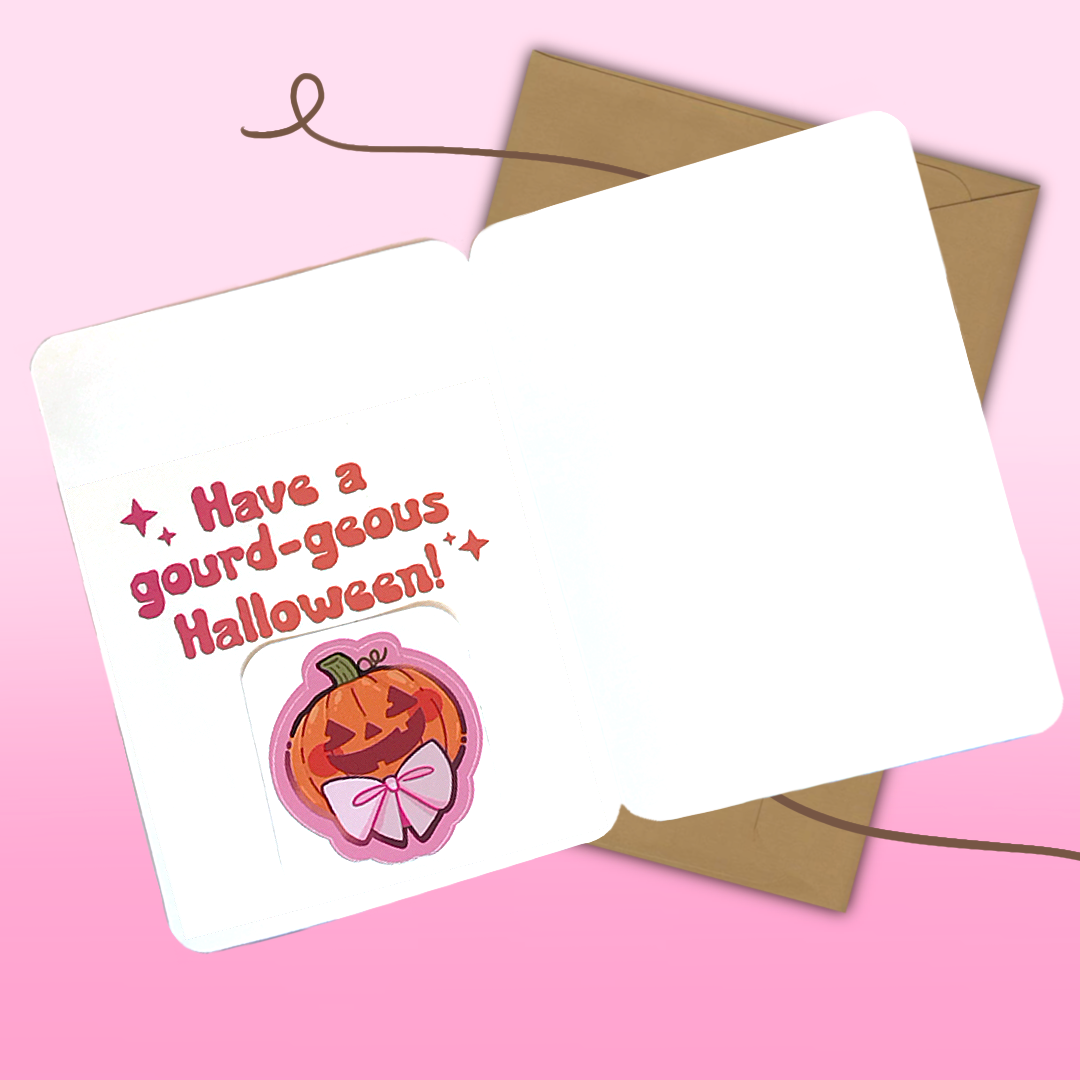 Happy Halloween - Greeting Card - Seasons Greeting - kawaii Greeting Card