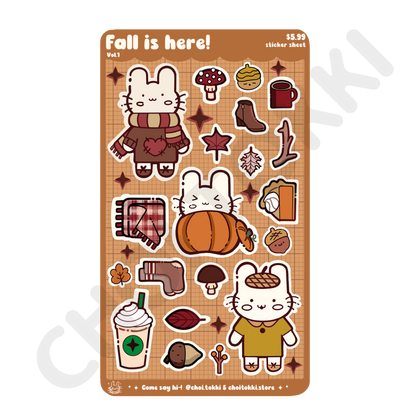 Fall Is Here Vol 1. Sticker Sheet