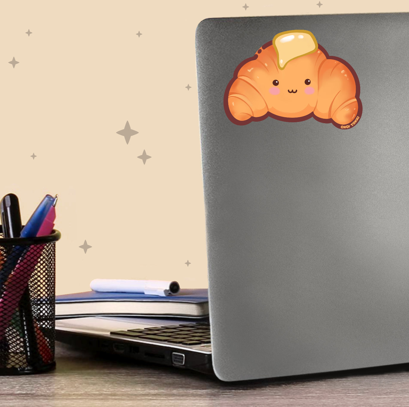 Cute Buttery Croissant - Sticker