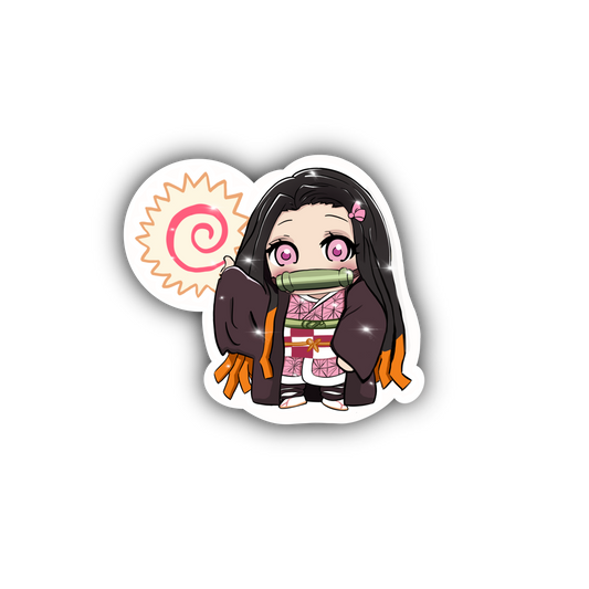 Nezuko Naruto Noodle - Demon Slayer Sticker