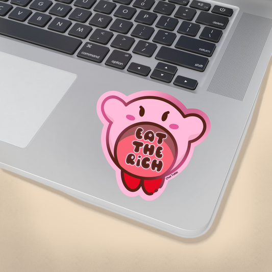 Kirby "Eat The Rich" Sticker