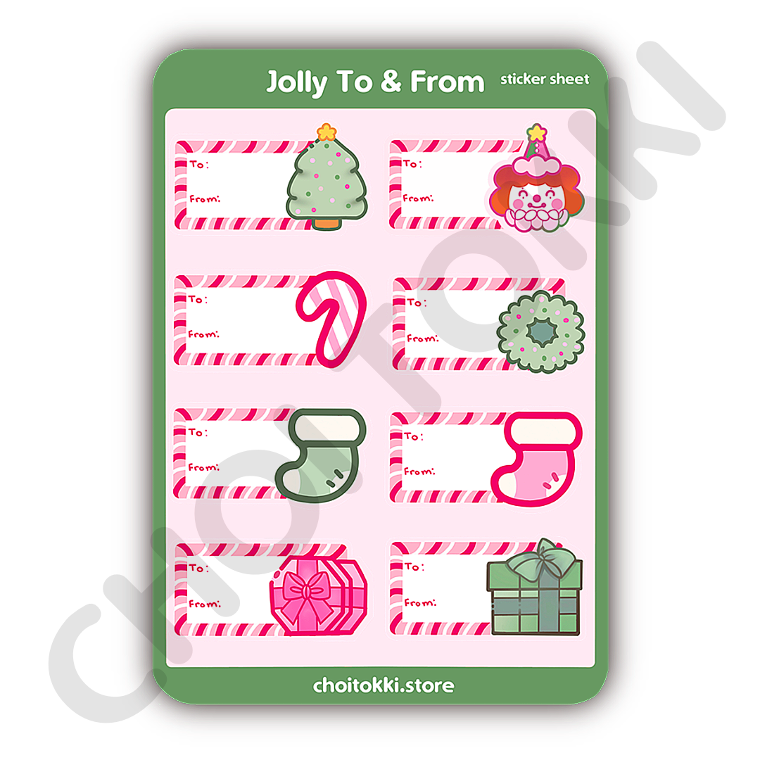 Jolly To & From Sticker Sheet