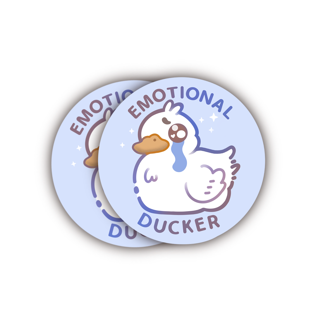 Emotional Ducker Sticker