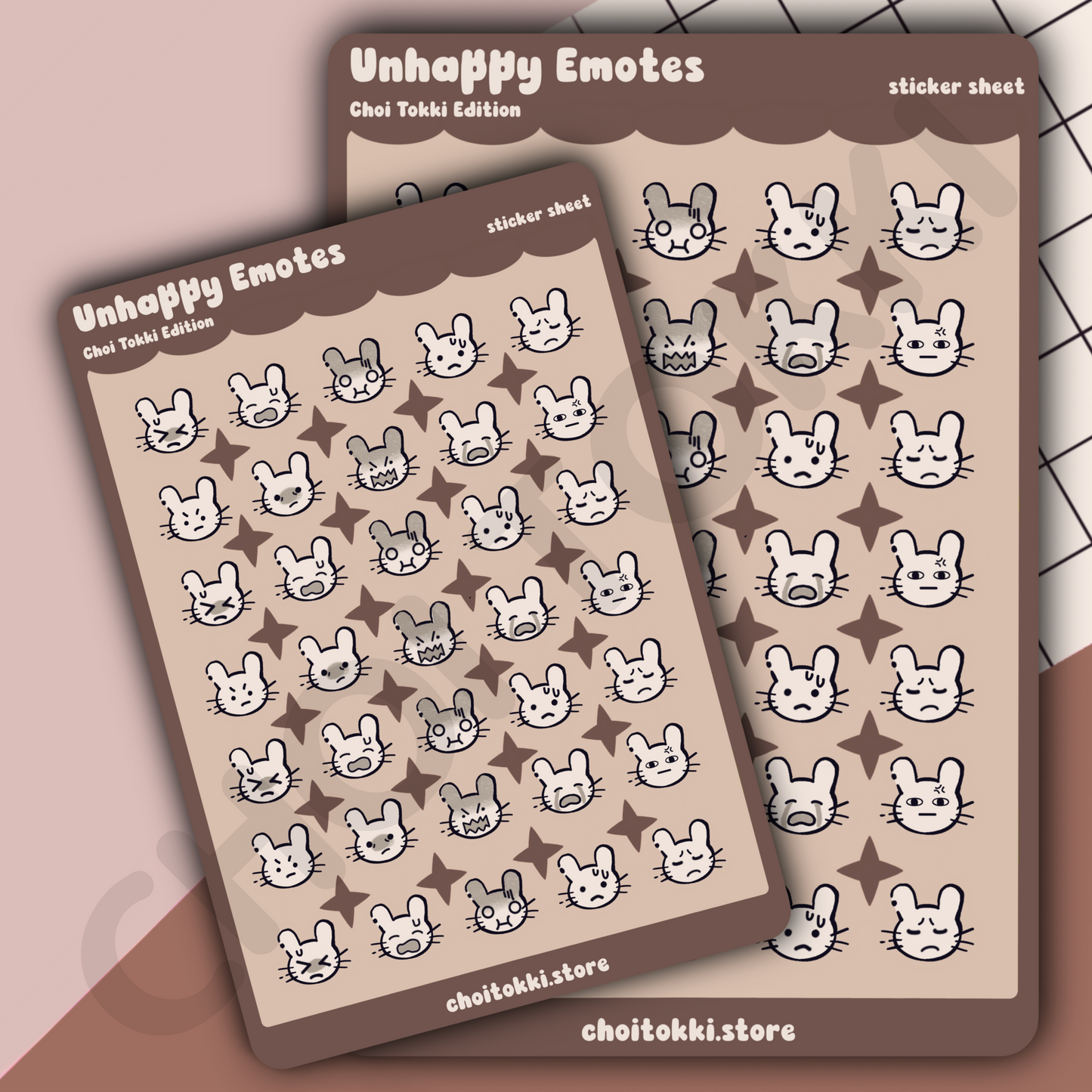 Unhappy Emoji Choi Tokki Edition Sticker Sheet