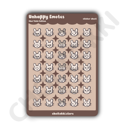 Unhappy Emoji Choi Tokki Edition Sticker Sheet