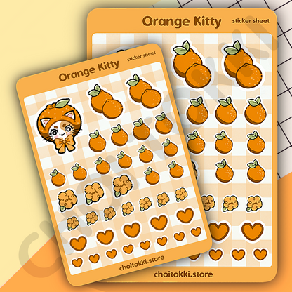 Orange Kitty Sticker Sheet