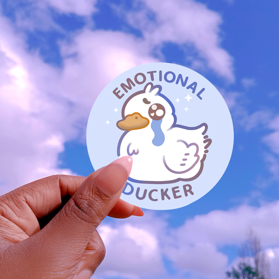 Emotional Ducker Sticker