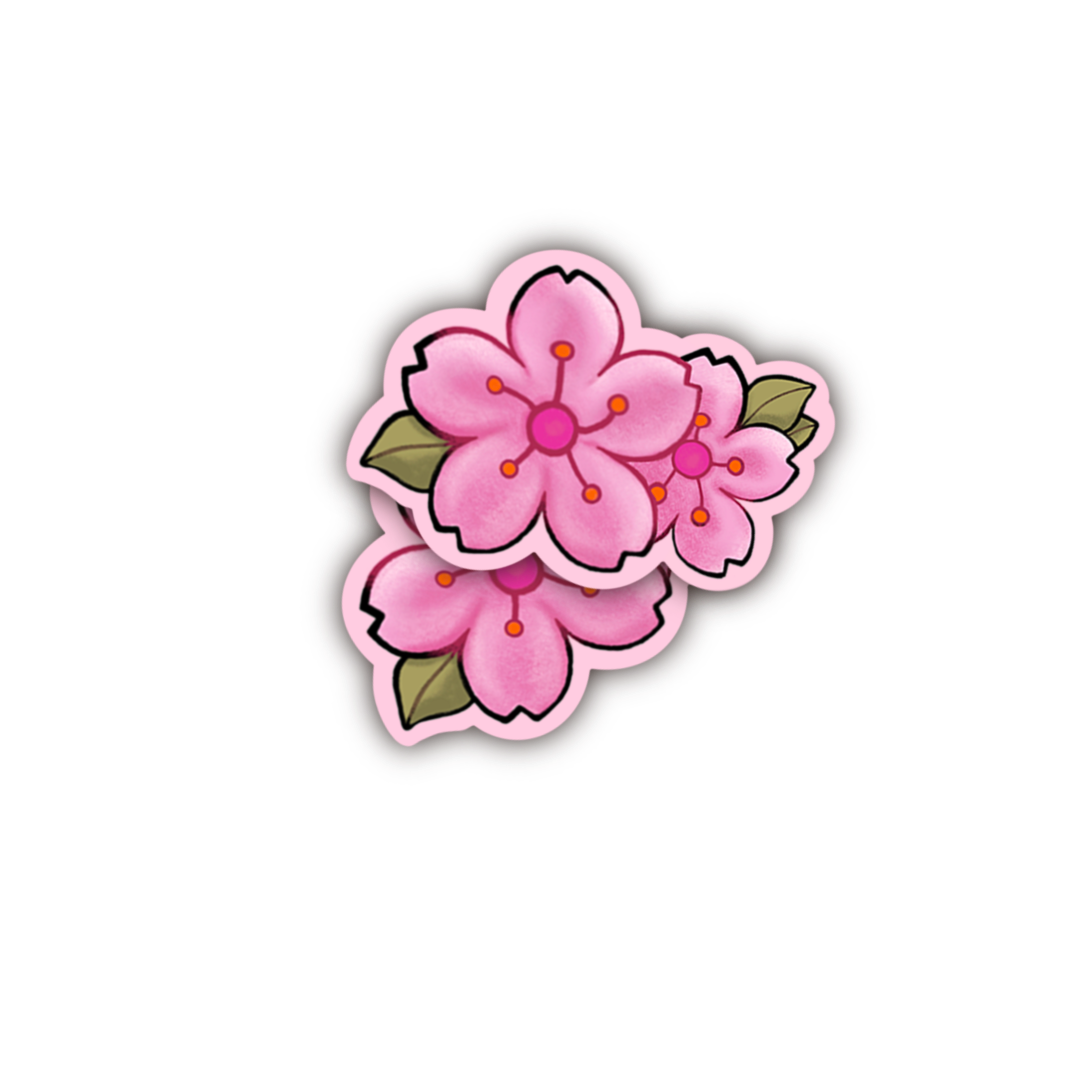 Cherry Blossom Glossy Sticker