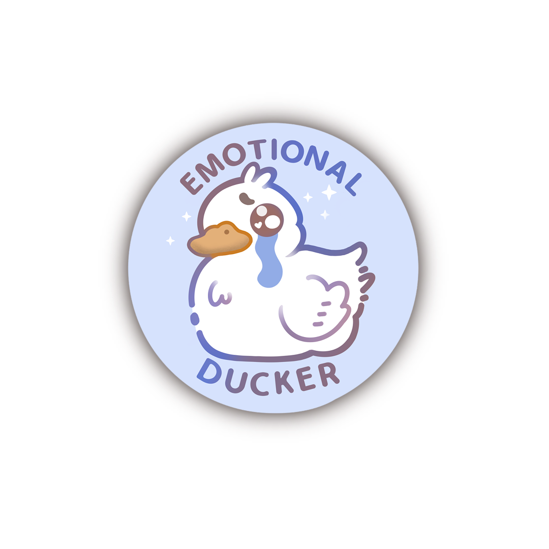 Emotional Ducker Sticker