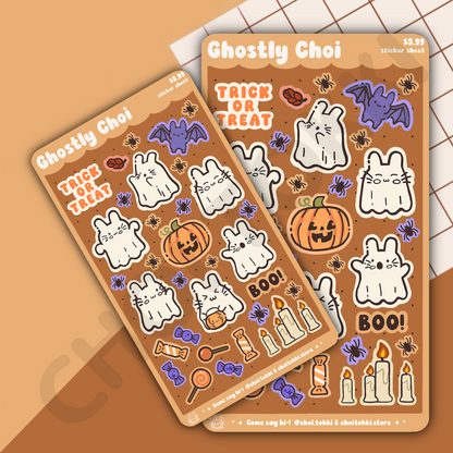 Ghostly Choi Sticker Sheet