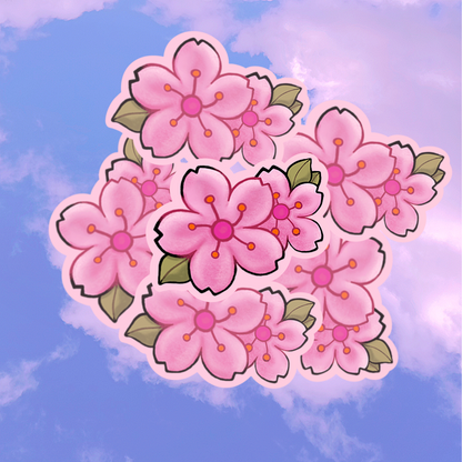 Cherry Blossom Glossy Sticker