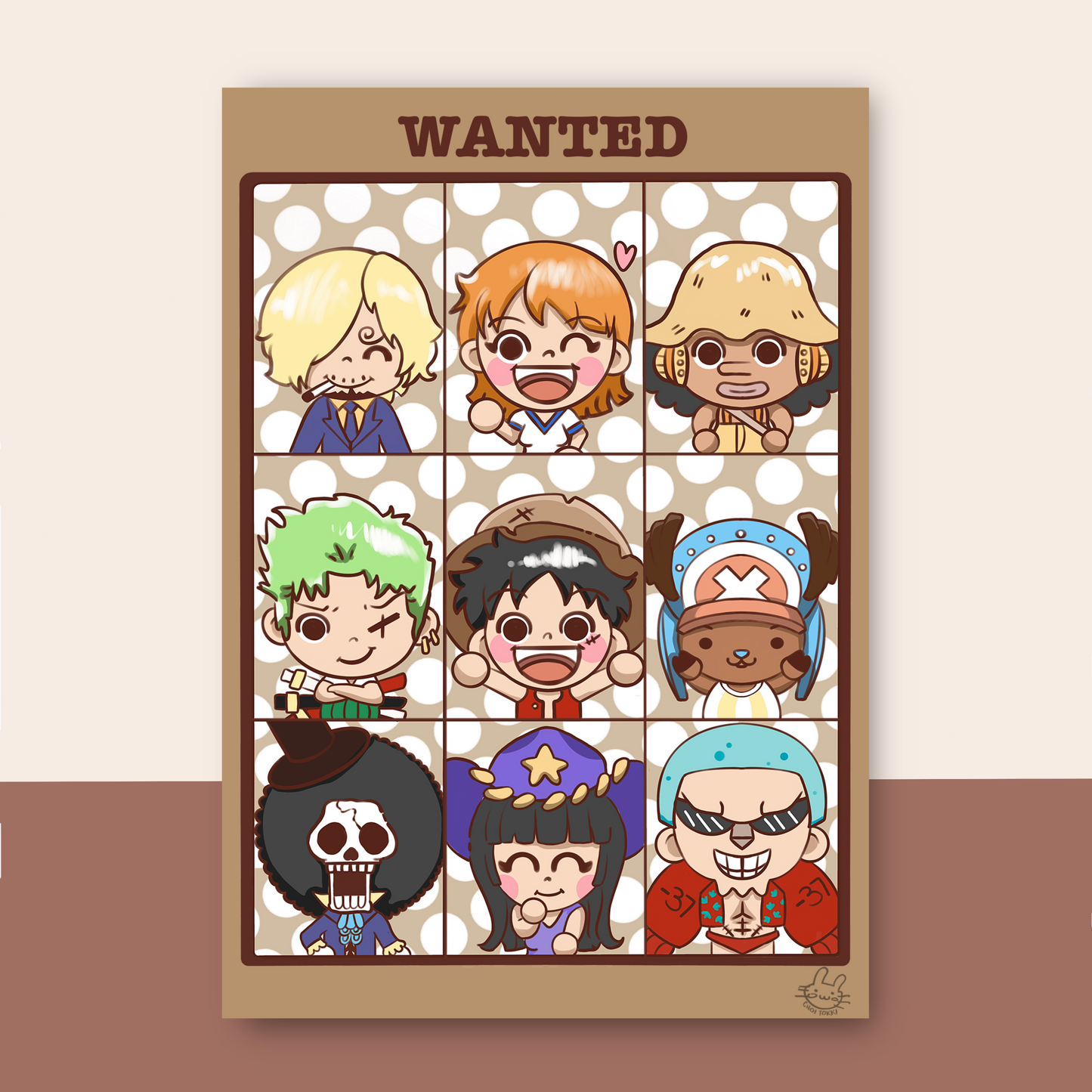 WANTED One Piece 5x7 Print