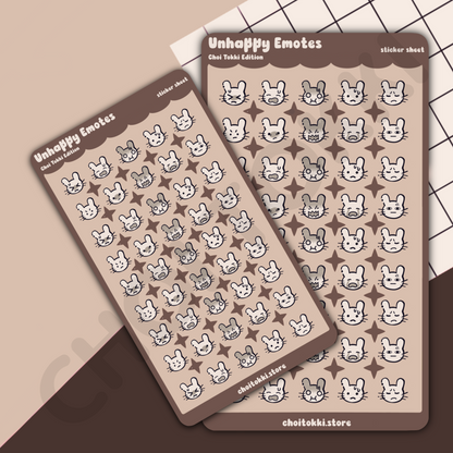 Unhappy Emotes Choi Tokki Edition Sticker Sheet