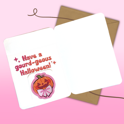 Happy Halloween - Greeting Card - Seasons Greeting - kawaii Greeting Card