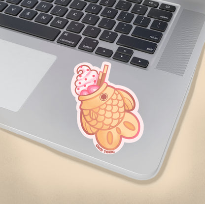 Taiyaki Strawberry Fish Sticker