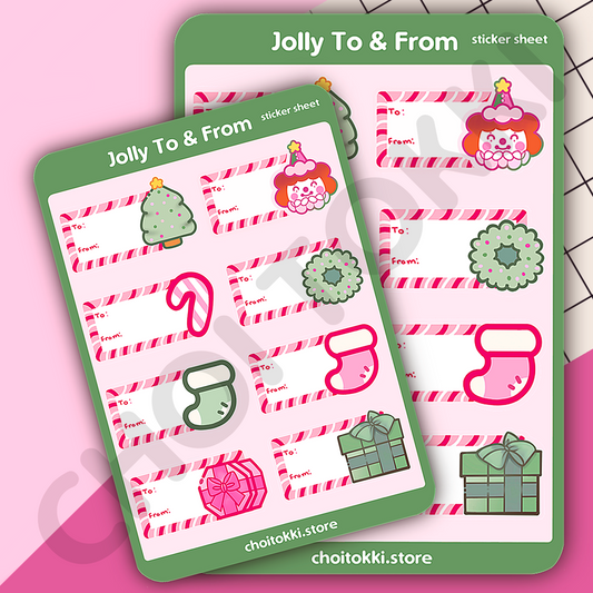 Jolly To & From Sticker Sheet