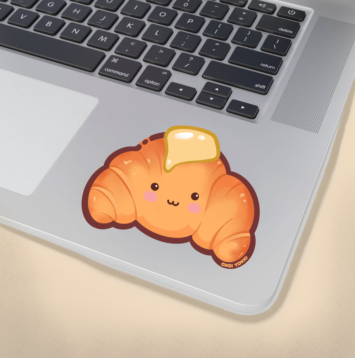 Cute Buttery Croissant - Sticker