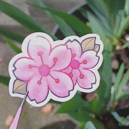 Cherry Blossom Glossy Sticker